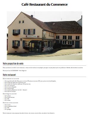 Cafe restaurant du commerce