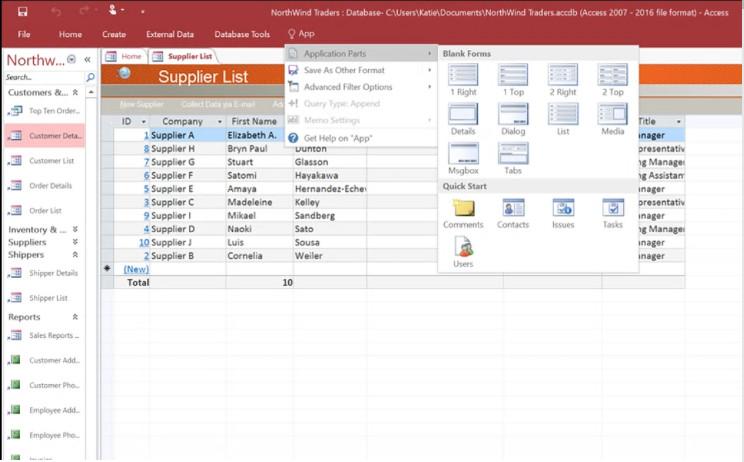 Microsoft access